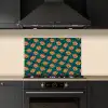 Groen - Disco - Patroon keuken achterwand spatscherm klein 900 -sfeer1
