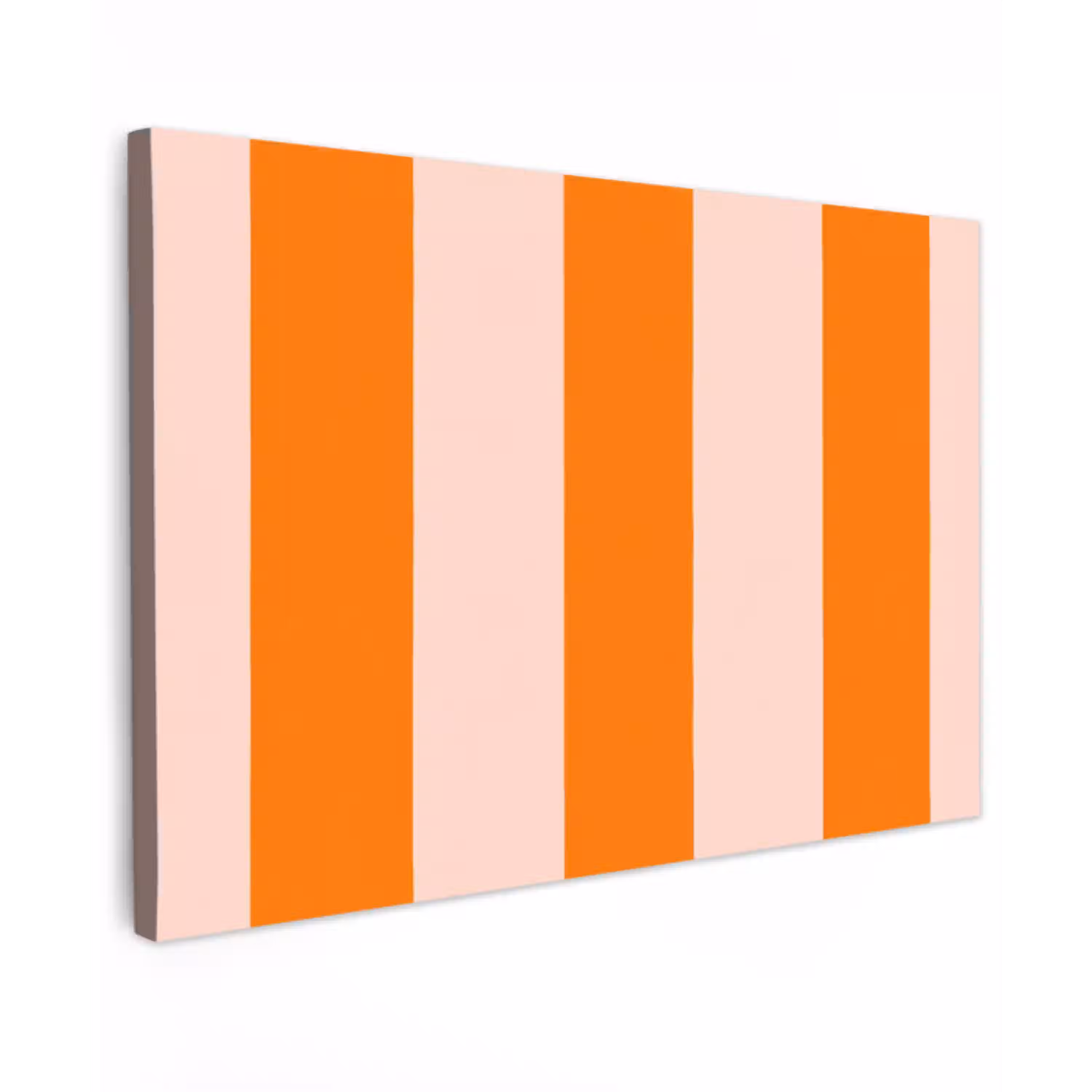 Strepen - Modern - Oranje Tuinposter op houten frame 2 cm dik klein 845 -3d