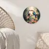 Toekan - Vogels - Bloemen - Natuur - Jungle Wandcirkel kunststof plaat 5mm dik klein -sfeer5