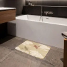Vogels - Vliegen - Beige Badmat klein -sfeer3