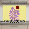 Koraal - Cirkel - Abstract - Geel keuken achterwand spatscherm klein -3d_website