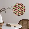 Frambozen - Rood - Roze - Patroon Wandcirkel behangsticker klein 186 -sfeer3