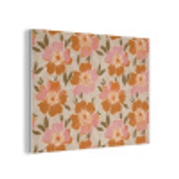 Bloemen - Motief - Retro PET vilt klein 837 -3d