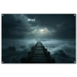 Steiger - Storm - Golven tuinposter los doek groot -3d