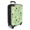 Keukenaccessoires en ingrediënten op lichtgroen NBS - Handbagage koffer - Kinderen Unisex middel -productfoto_3d