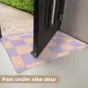 Schaakbord patroon - Paars - Roze - Blokjes Deurmat klein -USP_NL