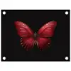 Vlinder - Rood - Minimalistisch tuinposter los doek klein -3d