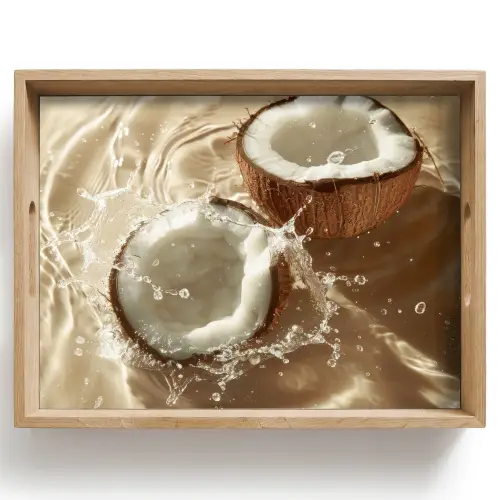 Kokosnoot - Water - Beige - Spetters Dienblad Rechthoek middel -z3d_shopping