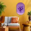 Druif - Disco - Glitter - Paars Wandcirkel Ovaal Forex klein -sfeer4