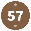 Bruin- Traditioneel Naambord Rond klein -3d