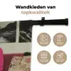 Vrouw - Kat - Bloemen - Kopje - Retro Wandkleed katoen klein -sfeer2