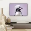 Pinguïn - Koksmuts - Lief - Paars canvas 2cm klein -sfeer6