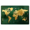 Wereldkaart - Groen - Goud Placemat vinyl groot -zzsfeer1_Kitchenyeah-website
