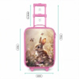 Bloemen - Bruin - Konijntje - Vlinder Kinderkoffer - Roze klein -productfoto_formaten