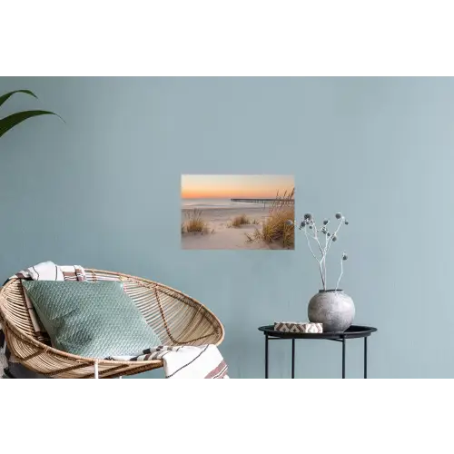 Pier - Zonsondergang - Strand Muursticker klein -plant