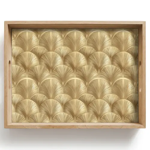 Patroon - Waaier -  Goud Dienblad Rechthoek middel 911 -z3d_shopping