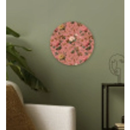 Klassiek - Botanisch - Roze Wandcirkel kunststof plaat 5mm dik klein 188 -sfeer3