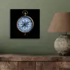 Kompas - Delfts blauw - Zwart aluminium wit klein -sfeer2