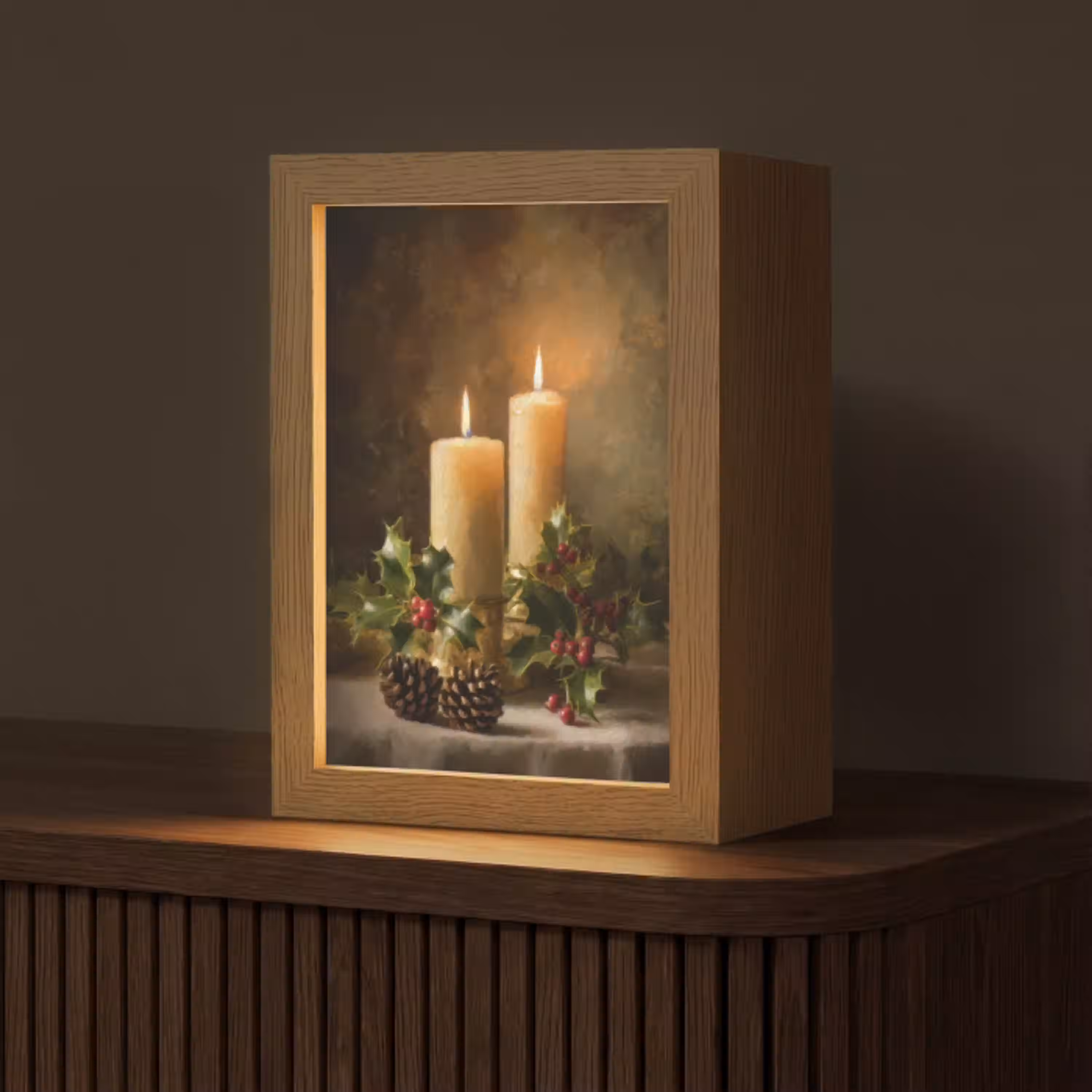 Kaarslicht - Kerst - Veelkleurig Light Box met kabel (Tafellamp) klein -z3d_website