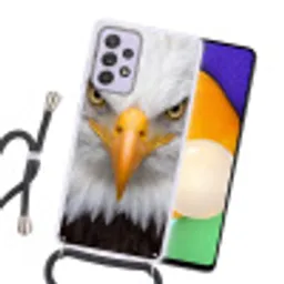 Amerikaans - Zeearend - Portret - Geel Hoesje Samsung Galaxy A52 5G met koord klein -sfeer1