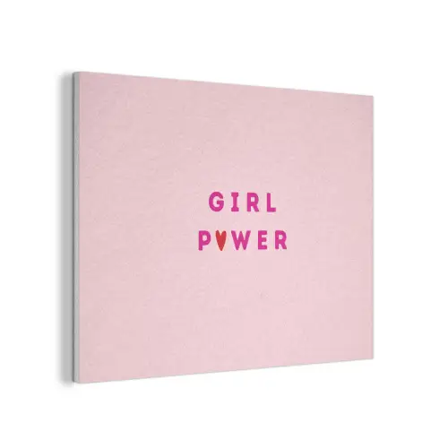 Girl power - Roze - Hartje PET vilt klein -3d
