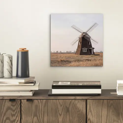 Windmolens - Landschap - Veld aluminium wit klein -sfeer1