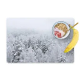 Bos - Sneeuw - Winter - Natuur - Wit Placemat vinyl groot -zzzproduct_Kitchenyeah-website