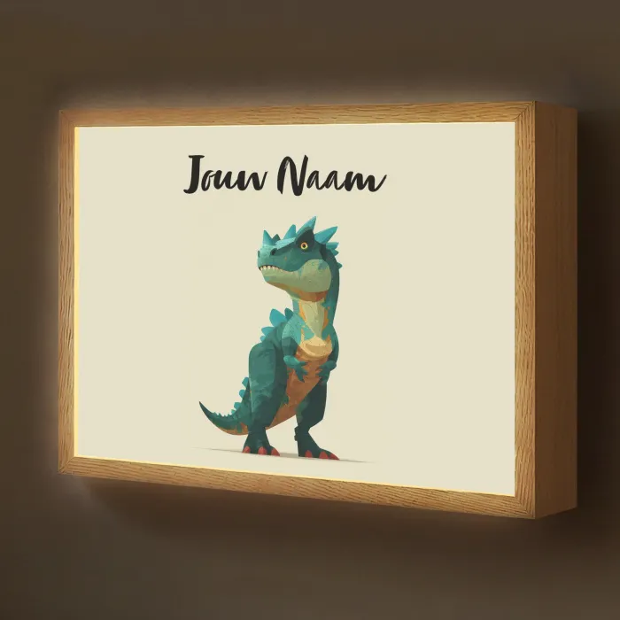 Stekels - Dino - Blauw - Gespierd Light Box met batterij (Wandlamp kind) middel -z3d_website
