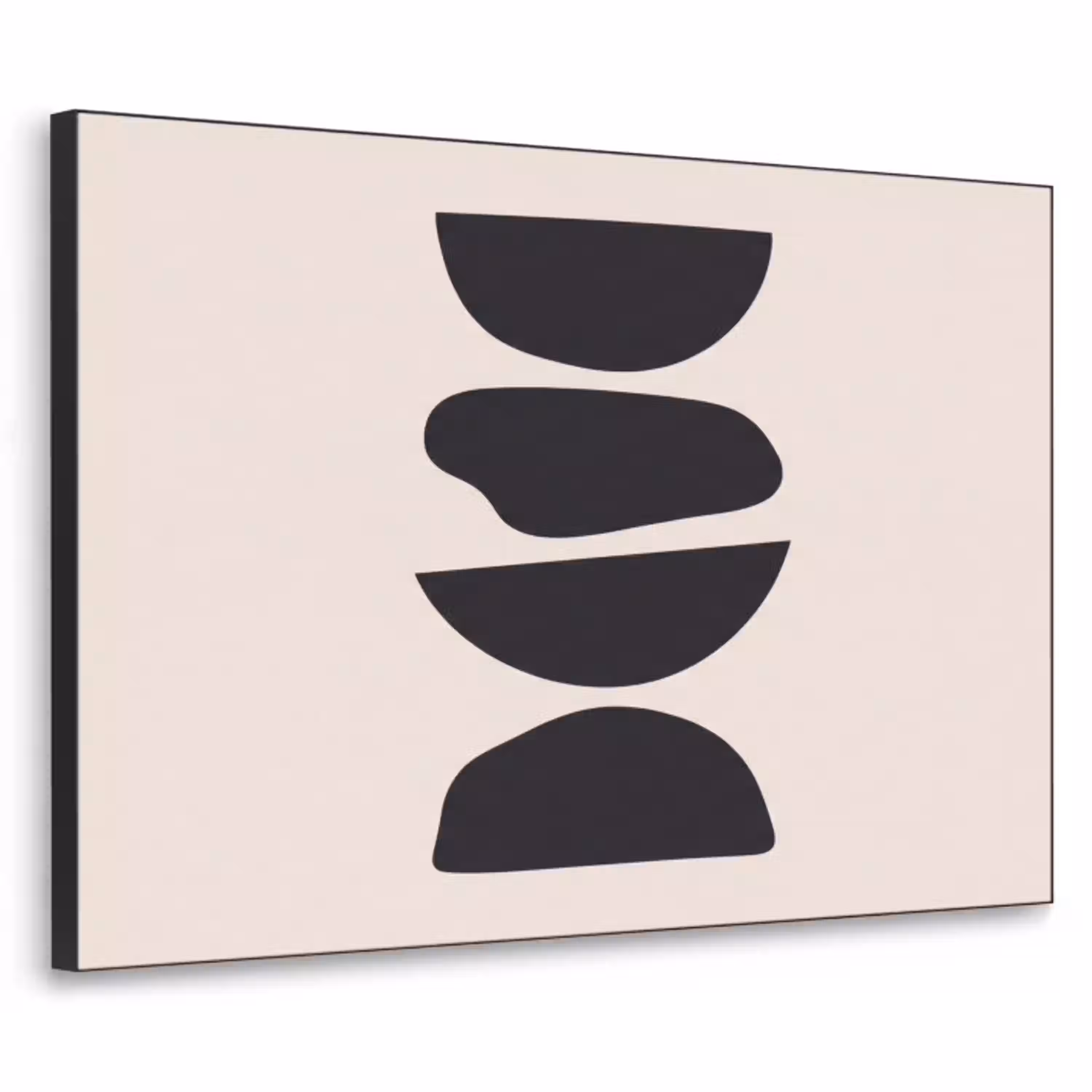 Vormen - Abstract - Modern Textielframe zwart klein -3d