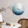 Meeuw - Wit - Zee - Mistig Wandcirkel plexiglas klein -sfeer4