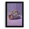Edelstenen - Glitters - Paars - Kleurrijk fotolijst zwart zonder passe partout klein -3d