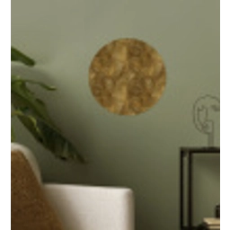 Organisch - Lijnen - Goud Wandcirkel behangsticker klein 186 -sfeer2