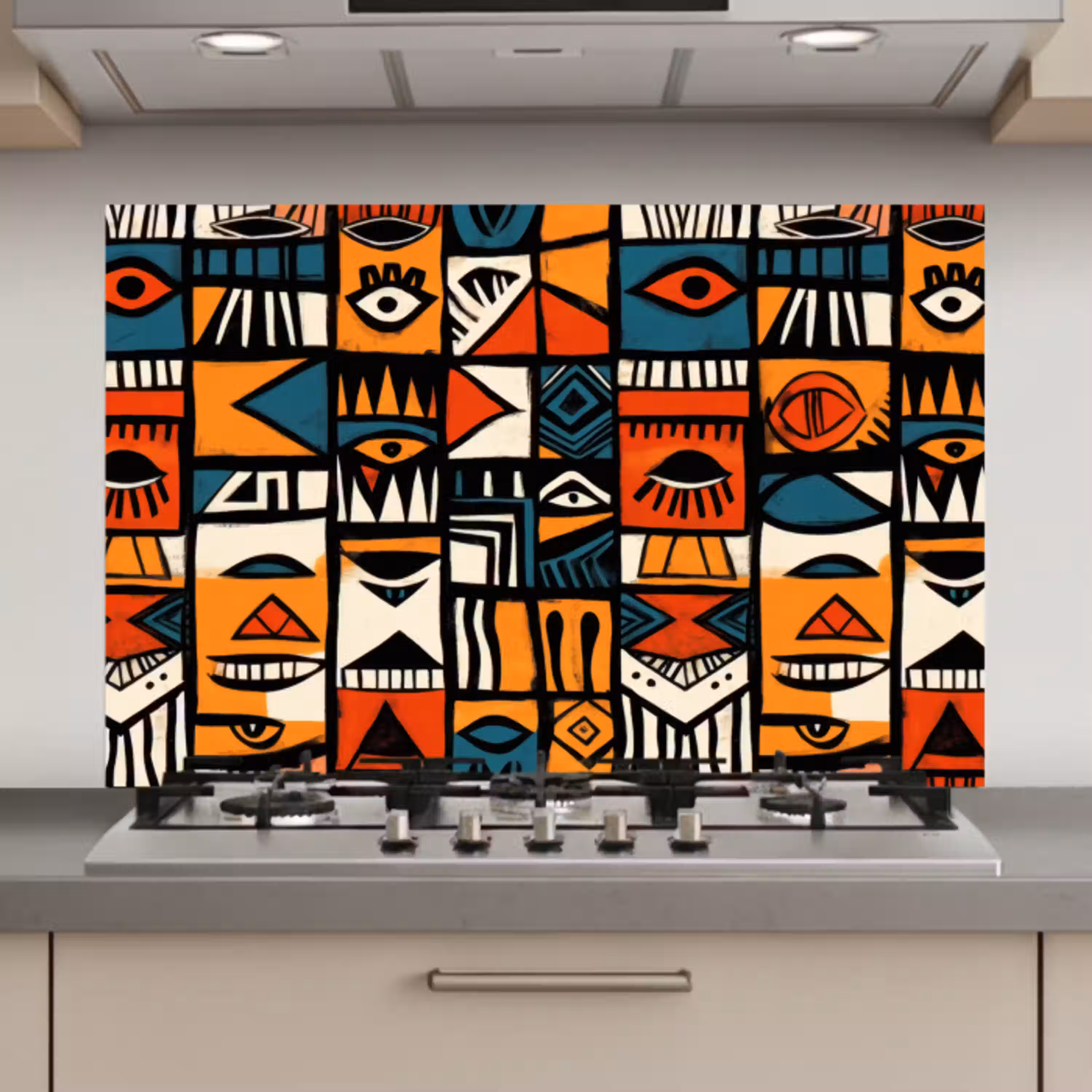 Abstract - Gezichten - Mozaïek keuken achterwand spatscherm klein -3d_website