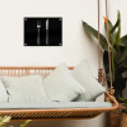 Vork - Mes - Zilver tuinposter los doek klein -sfeer7