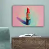 Lippenstift - Rood - Penseelstreken canvas 2cm klein -sfeer4