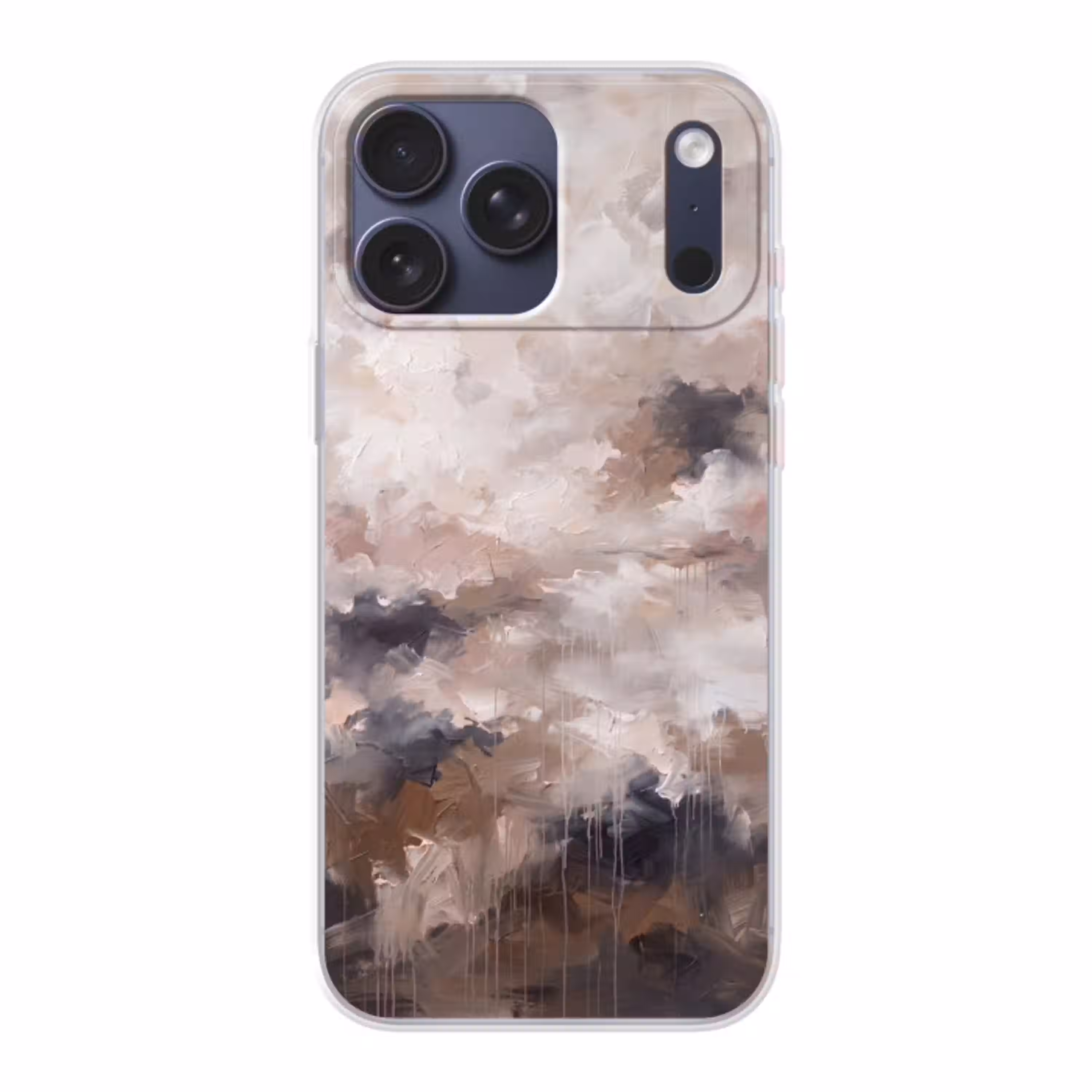 Abstract - Textuur - Kunst - Modern - Beige Telefoonhoesje iPhone 17 Pro Max klein -3d