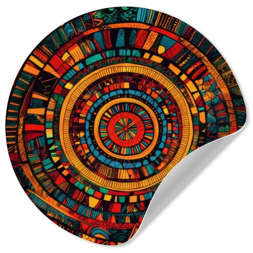 Mandala - Cirkels - Patronen Wandcirkel behangsticker klein -3d