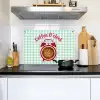 Koffie - Klok - Groen Inductie beschemer met haakjes klein -sfeer2