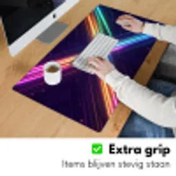 Kruisen - Lasterstralen - Neon Muismat XXL klein -sfeer3