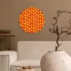 Oranje - Citroen - Geel - Blauw Wandcirkel kunststof plaat 5mm dik klein 188 -sfeer1