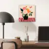 Vaas - Bloemen - Vlinder - Rood aluminium wit klein -sfeer5