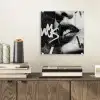 Gezicht - Mond - Graffiti - Zwart plexiglas 5mm klein -sfeer1