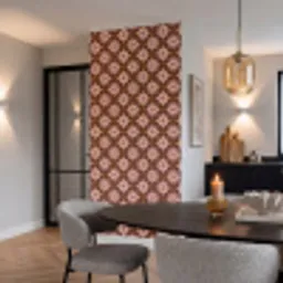 Klassiek - Retro - Bruin Behang Vinyl klein 1060 -sfeer3