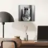Kat - Telefoon - Toilet - Zwart - Wit aluminium wit klein -sfeer5