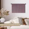 Plaid - Patroon - Roze - Zwart Wandkleed katoen klein 269 -sfeer1