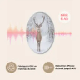 Hert - Winter - Bos - Natuur - Wit Akoestische PET Vilt - Rond klein -USP_FR