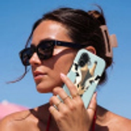 Giraffe - Illustratie - Bruin - Minimalistisch Toughcase MagSafe Apple iPhone 17 klein -Sfeer2V
