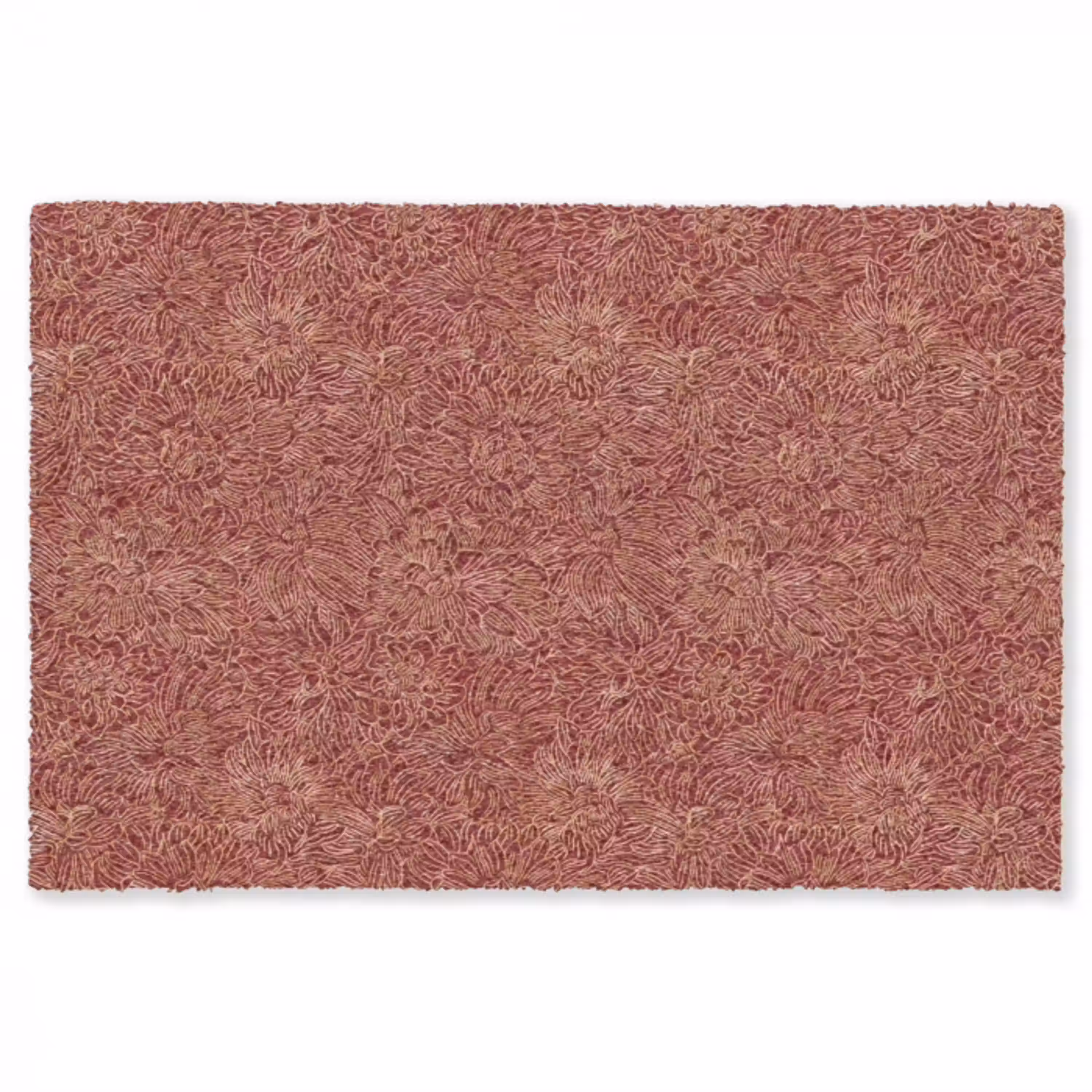 Bloemen - Motief - Rood Vloerkleed Rechthoek klein 1091 -3d