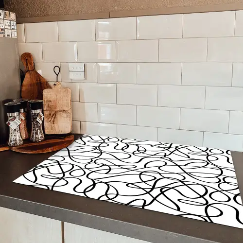 Lustlijnen - Vloeiend - Energiek Inductie beschermer vinyl 3mm klein 276 -sfeer3