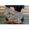Schotse hooglander - Zwart - Wit - Hout laptophoes neopreen klein -tas